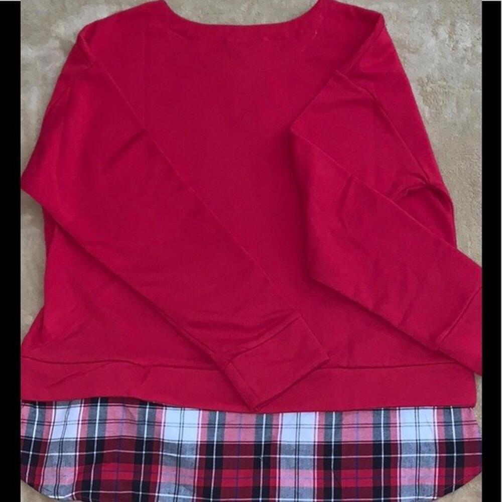 Izod Womens Tie Front 2-Fer Top Size M - Picture 2 of 5